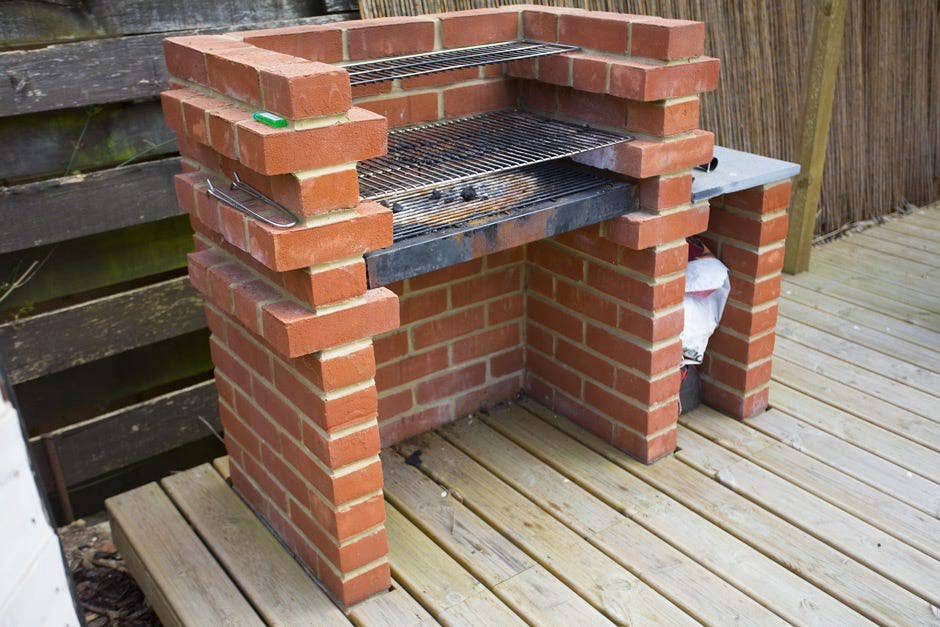 A DIY brick BBQ