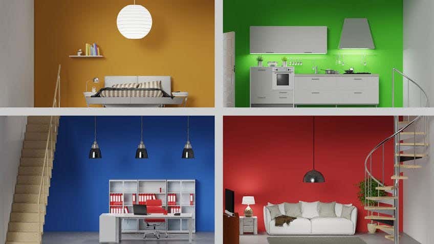 right colour feature wall